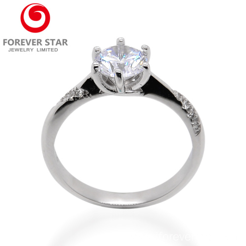 New arrived white gold Moissanite Engagement diamond Ring